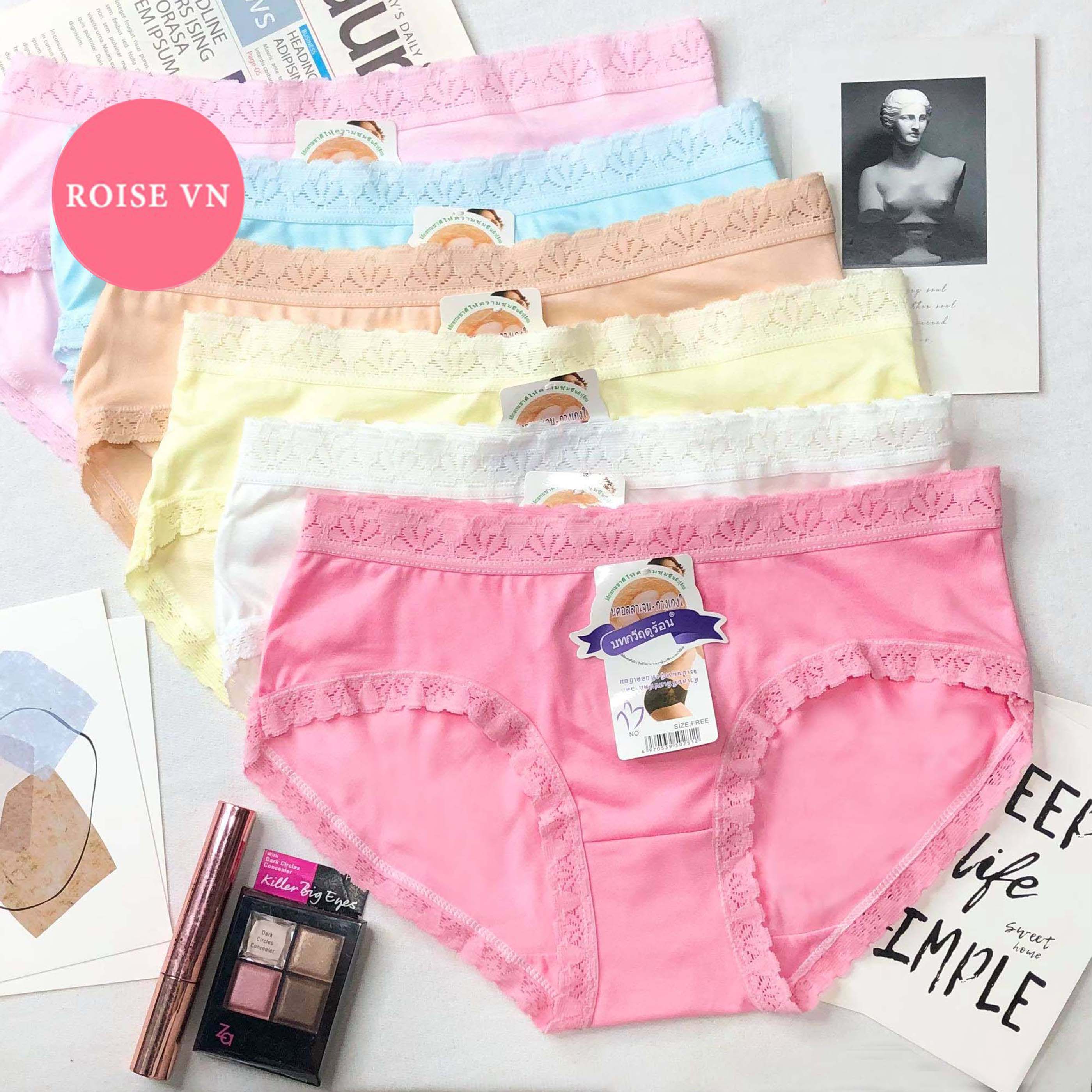 Combo 10 Quần Lót Cotton Viền Ren Thái Lan 5889
