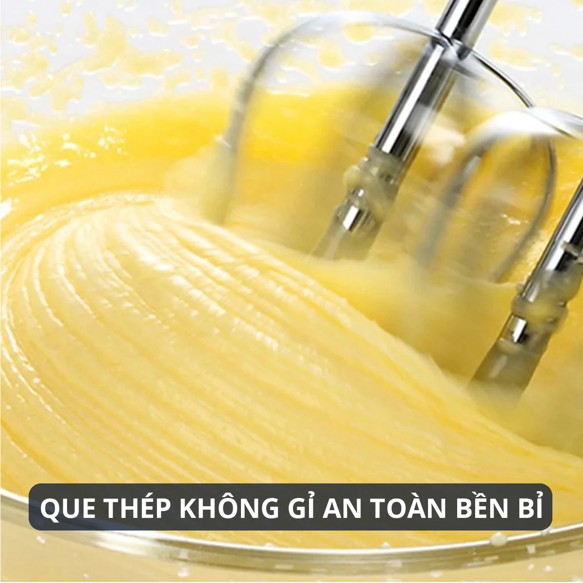 Máy đánh trứng - 5 tốc độ, thân inox không gỉ sang trọng