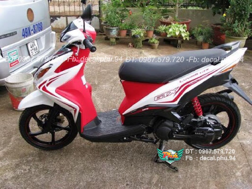 Tem rời Luvias Trắng đỏ in trong
