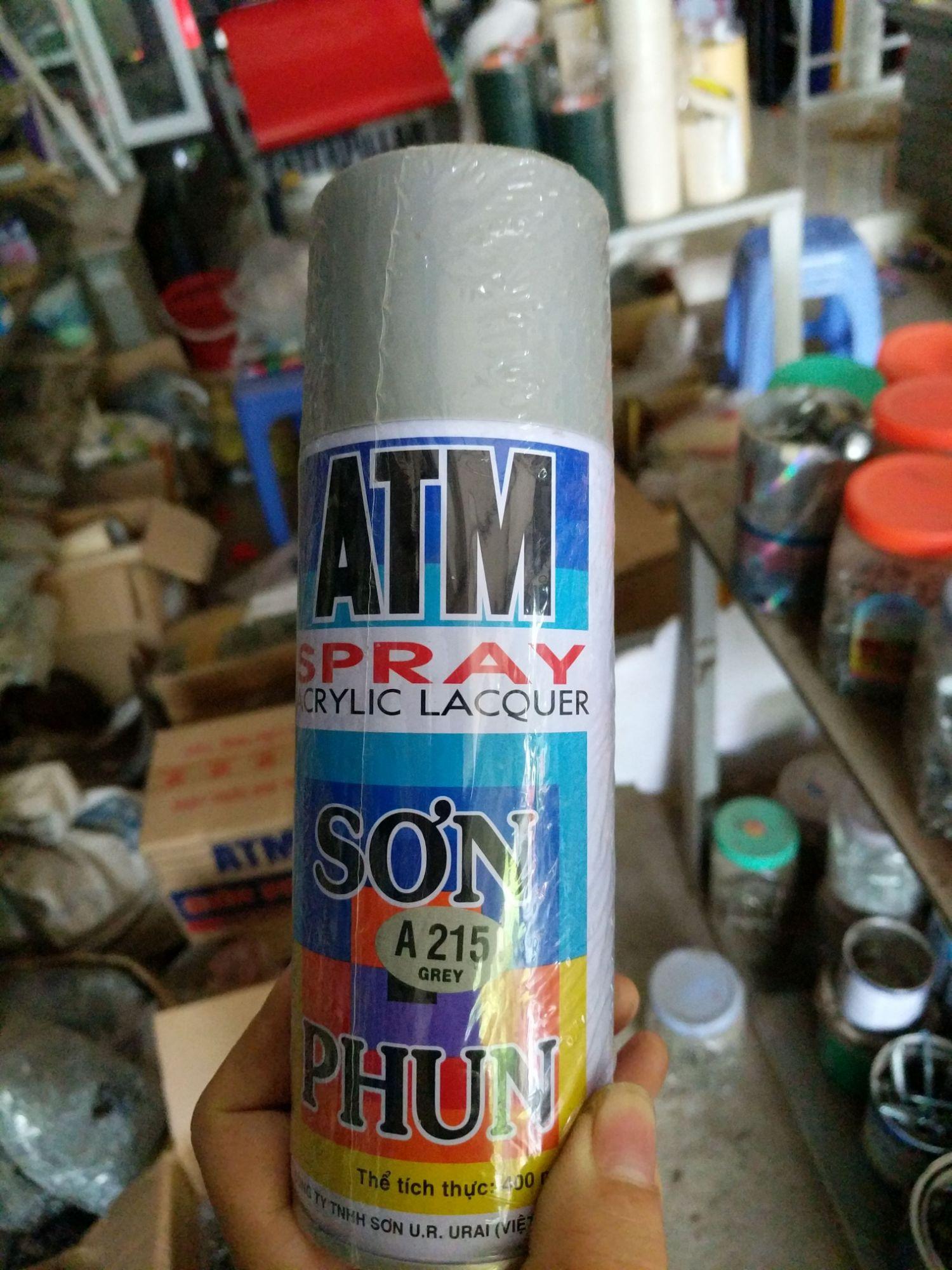 Bình sơn phun xịt ATM A215 400ml (Xám).