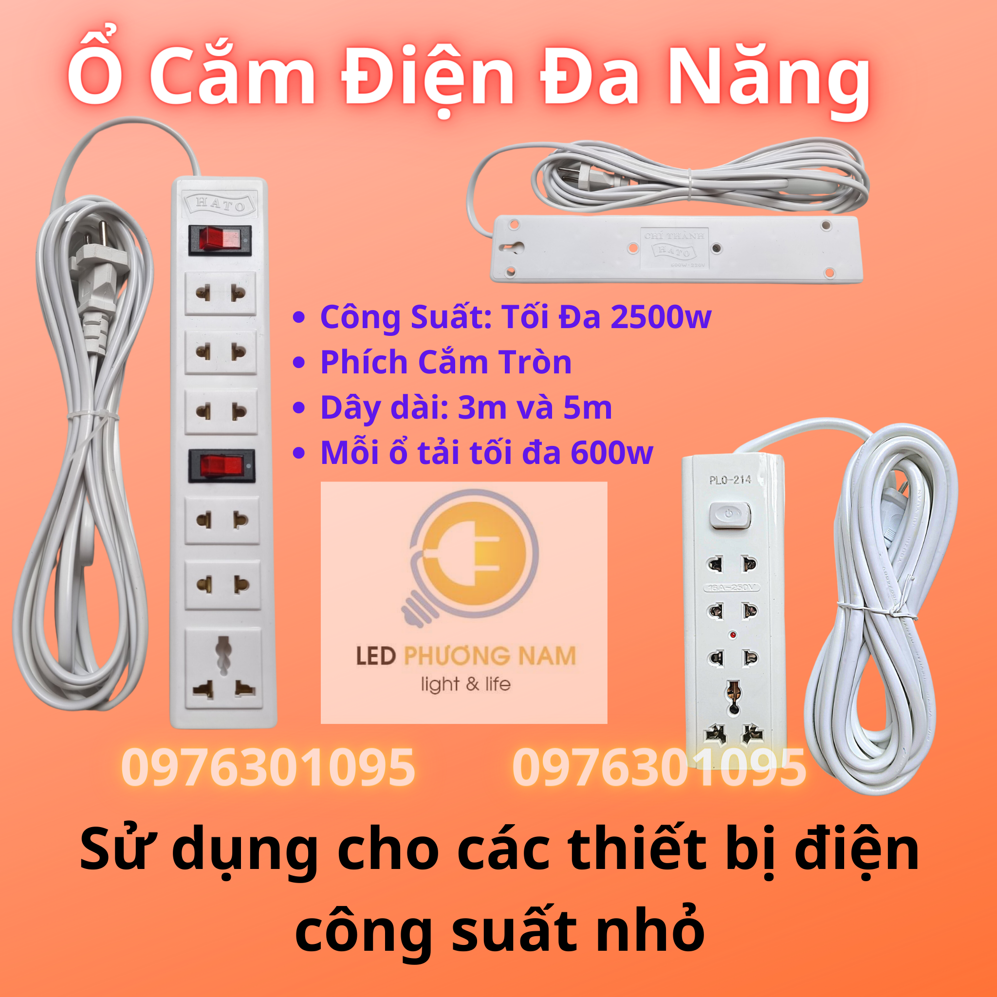 Ổ Cắm Điện Chịu Tải Công Suất Cao - Đèn Led Thiên Vân