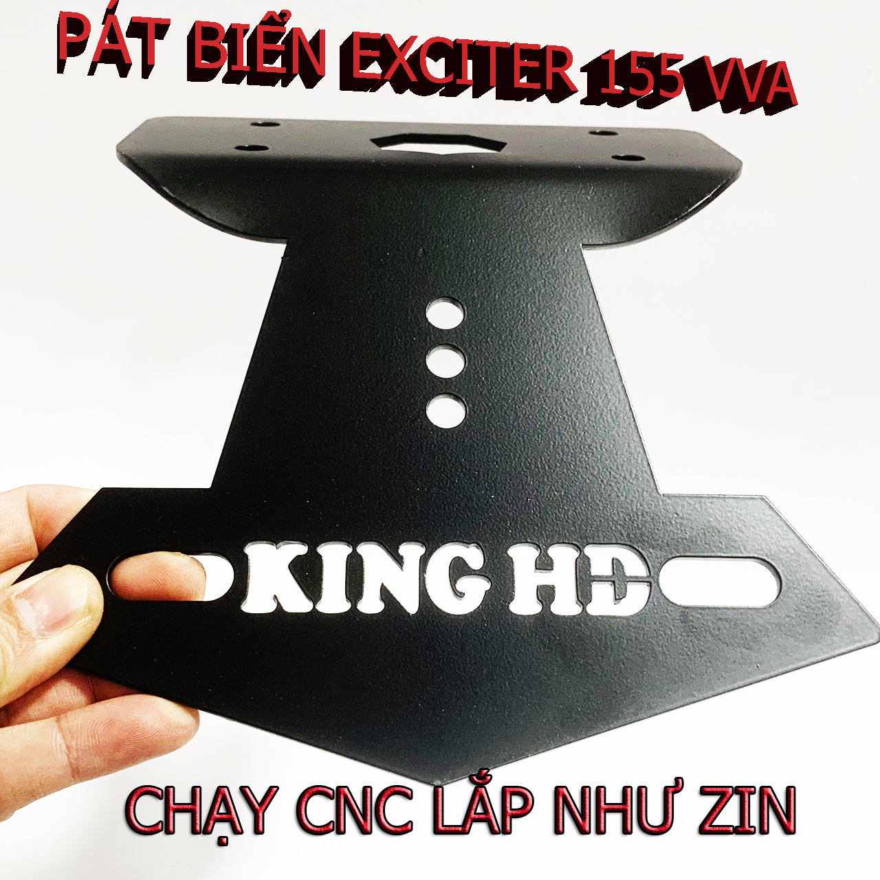 Pát Biển Số Exciter 155 Kiểu KING HD, Pat Biển Exciter 2021, Khung Biển Số Cam Kết Dày Chắc Chắn Không Rung Lắc ( Lắp Như Zin )