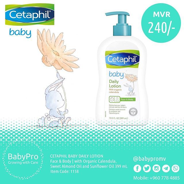 Cetaphil Baby Lotion cực kỳ làm dịu da bé ( loại mới 399ml )