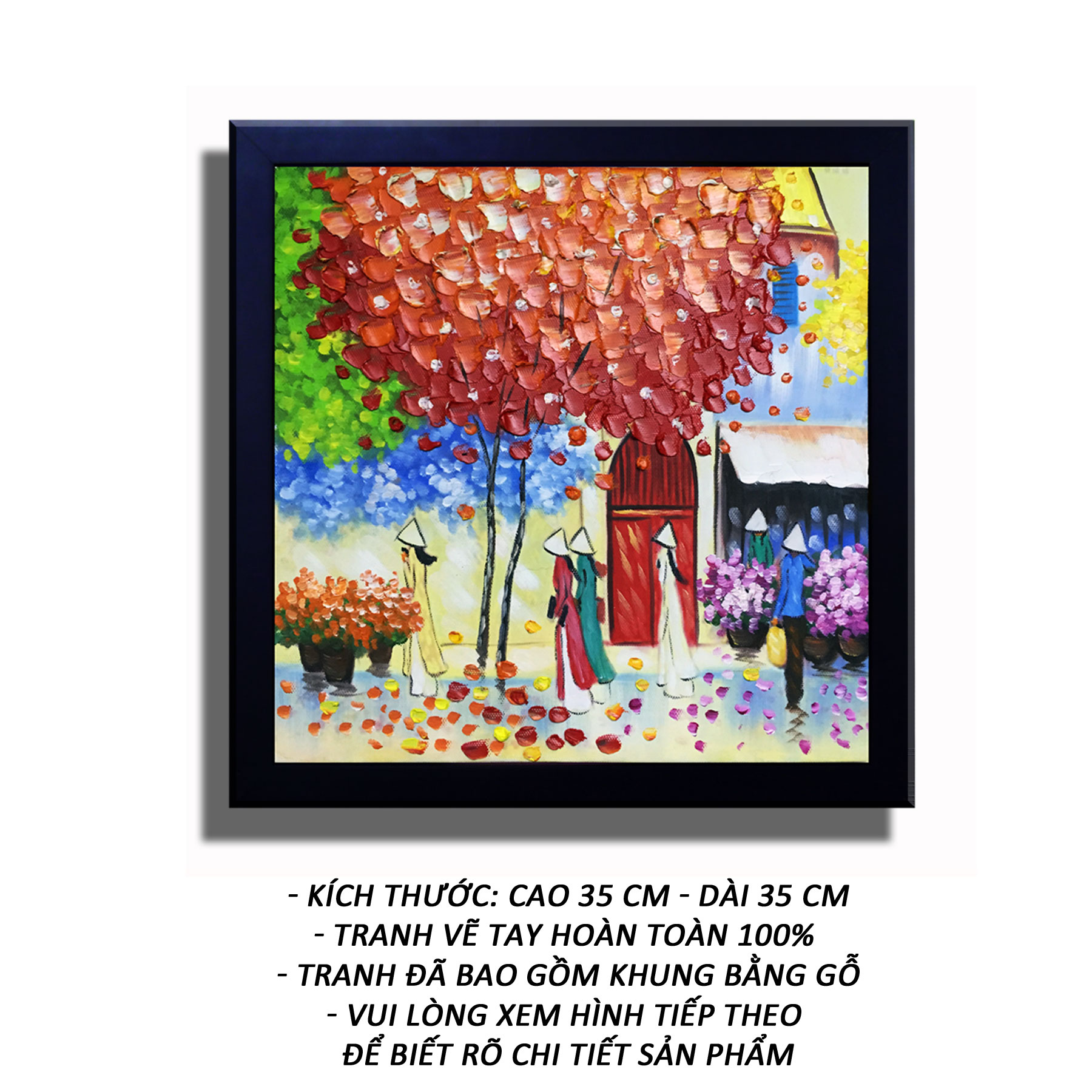 Tranh sơn dầu sáng tác - Huế Xưa 02 - Tranh Mỹ Thuật Minh Hiền