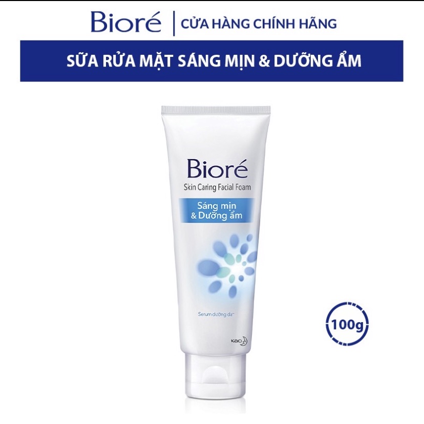 [HCM]Sữa Rửa Mặt Sáng Mịn & Dưỡng Ẩm Biore 100g