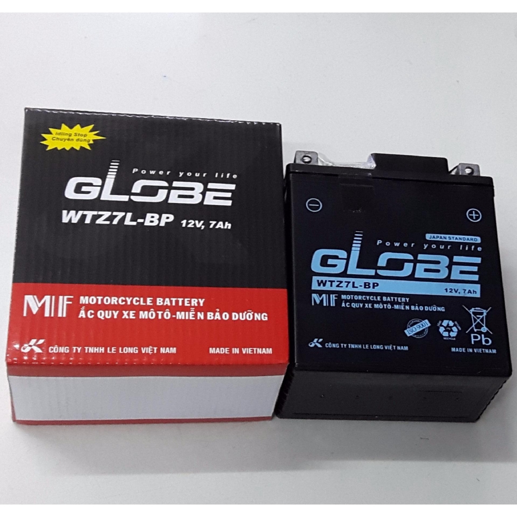 Bình ắc quy GLOBE WTZ7L-BP 12V-7Ah