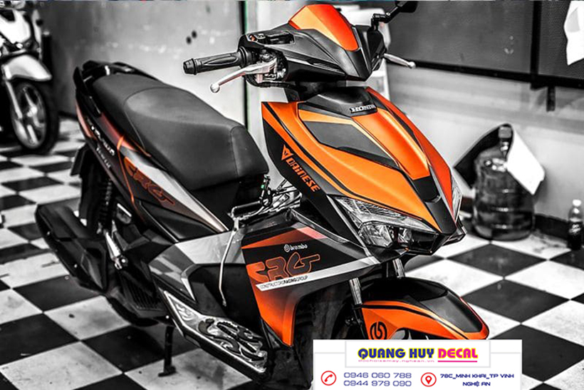 Tem trùm Air Blade cam đen - Độ dán team trùm decal xe máy Air Blade cam đen - Team trùm decal xe máy Air Blade rẻ đẹp và chất