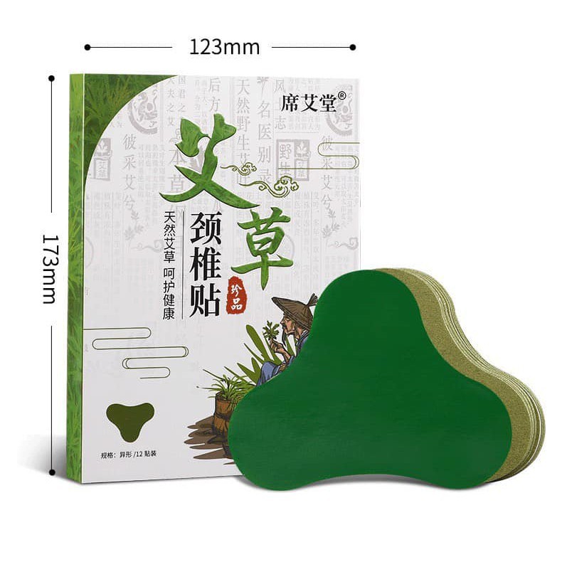 [HCM]Hộp 12 Miếng Dán Vai Gáy Đông Y Thảo Dược – Miếng Dán Ngải Cứu Giảm Đau Cổ Vai Gáy Giảm Nhanh Các Triệu Chứng Đau Khớp Gối Đau Lưng Đau Đầu