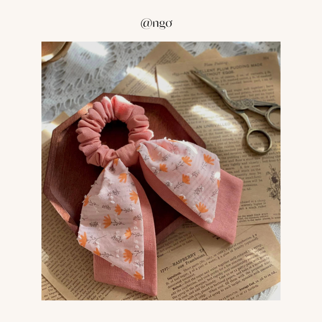 Dây Cột Tóc Scrunchies Linen Handmade