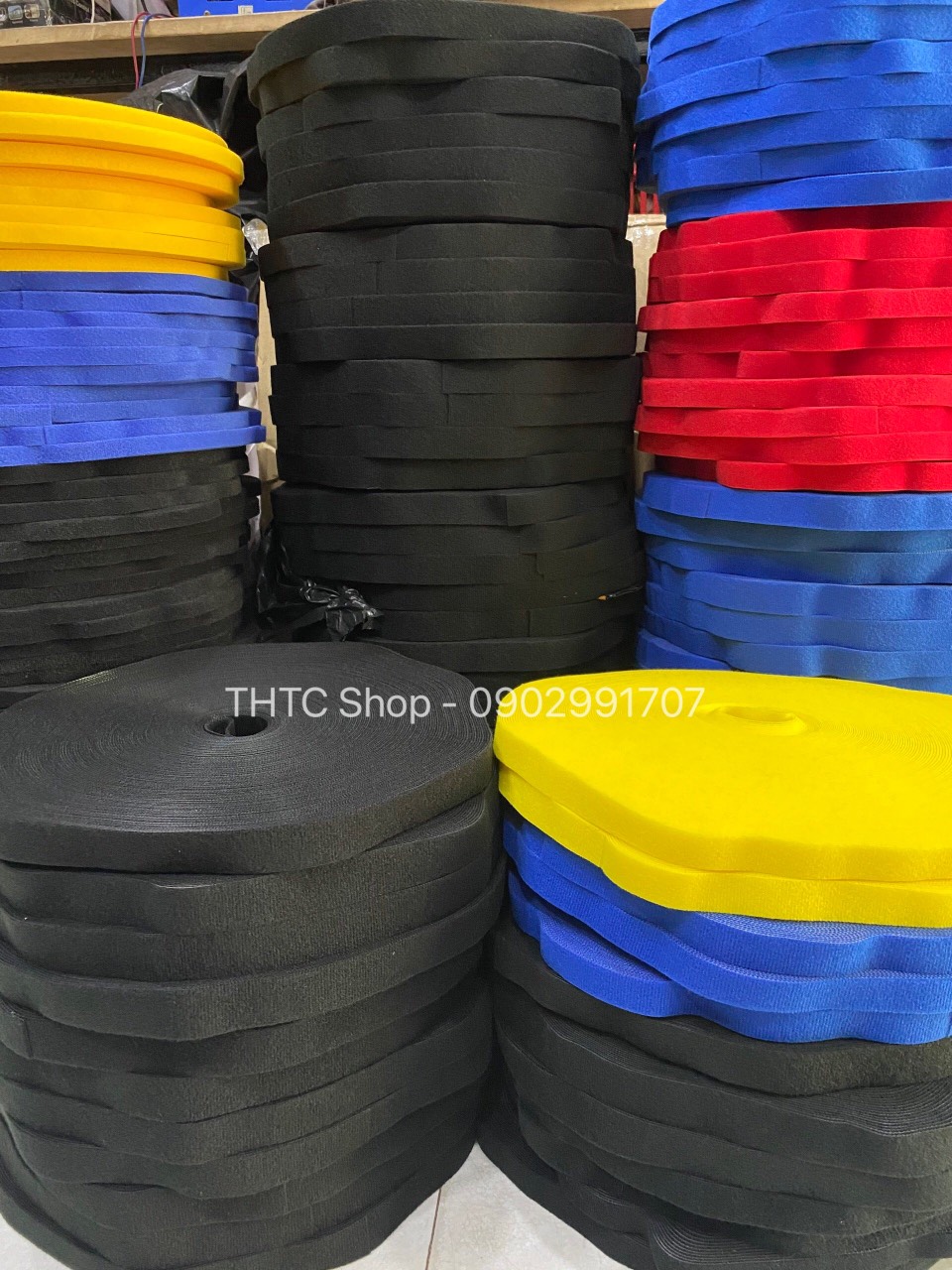 Dây khóa dán 2 mặt - Dây Velcro 45m/cuộn