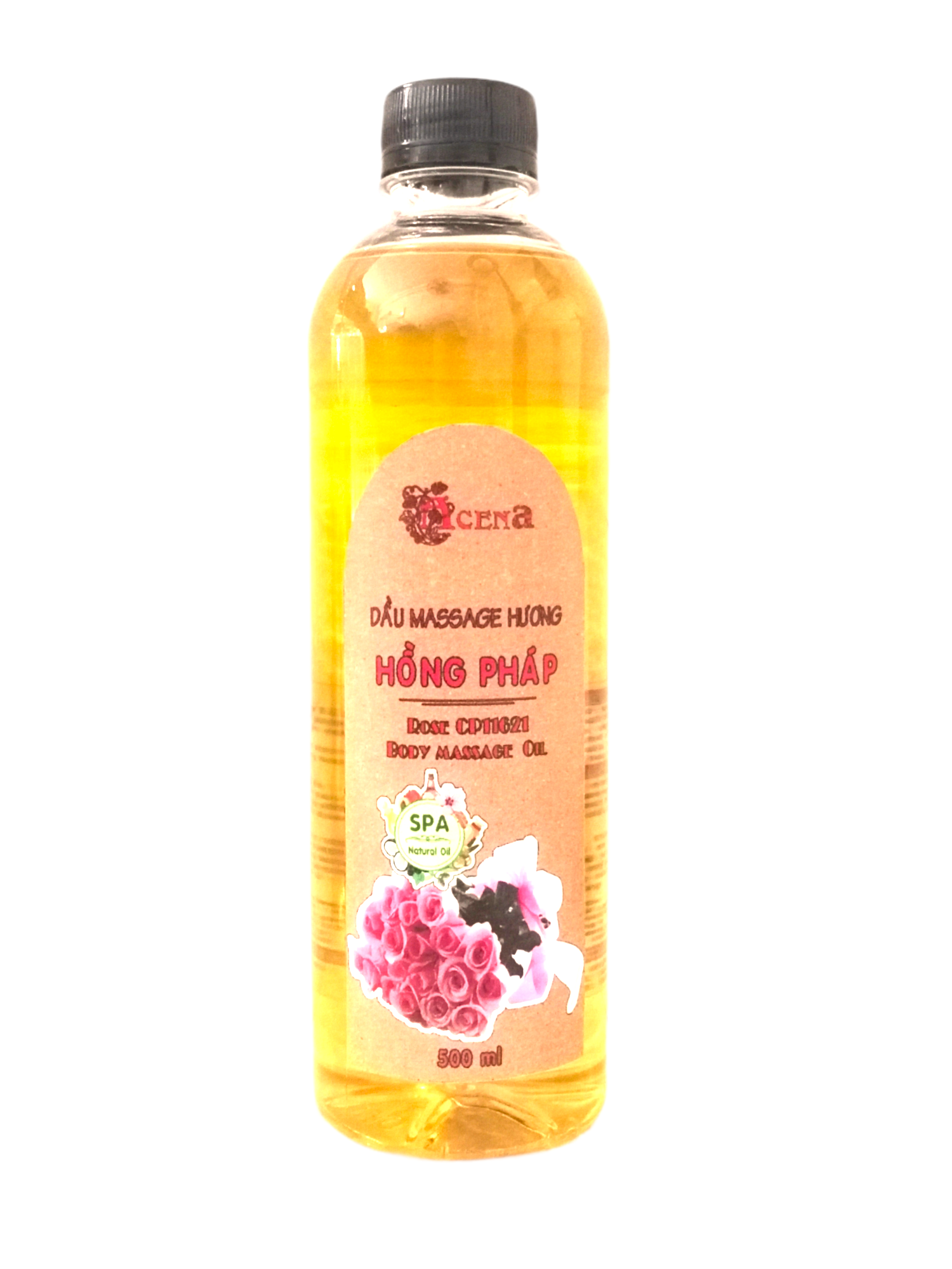 Dầu Massage Body Hoa Hồng Pháp ACENA 500ml