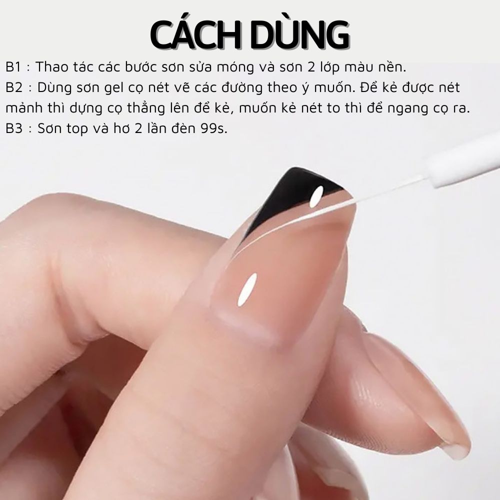 Sơn gel cọ nét nail , gel vẽ nét 12ml