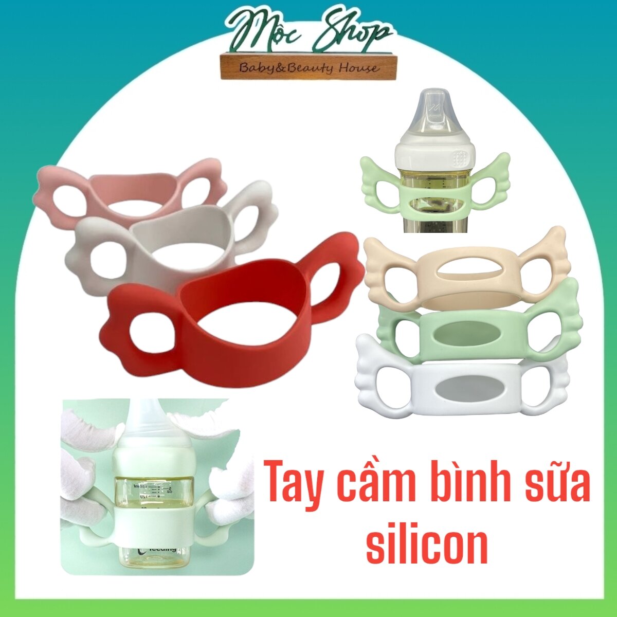 TAY CẦM BÌNH SỮA SILICON ( TAY CẦM SỬ DỤNG NHIỀU LOẠI BÌNH )