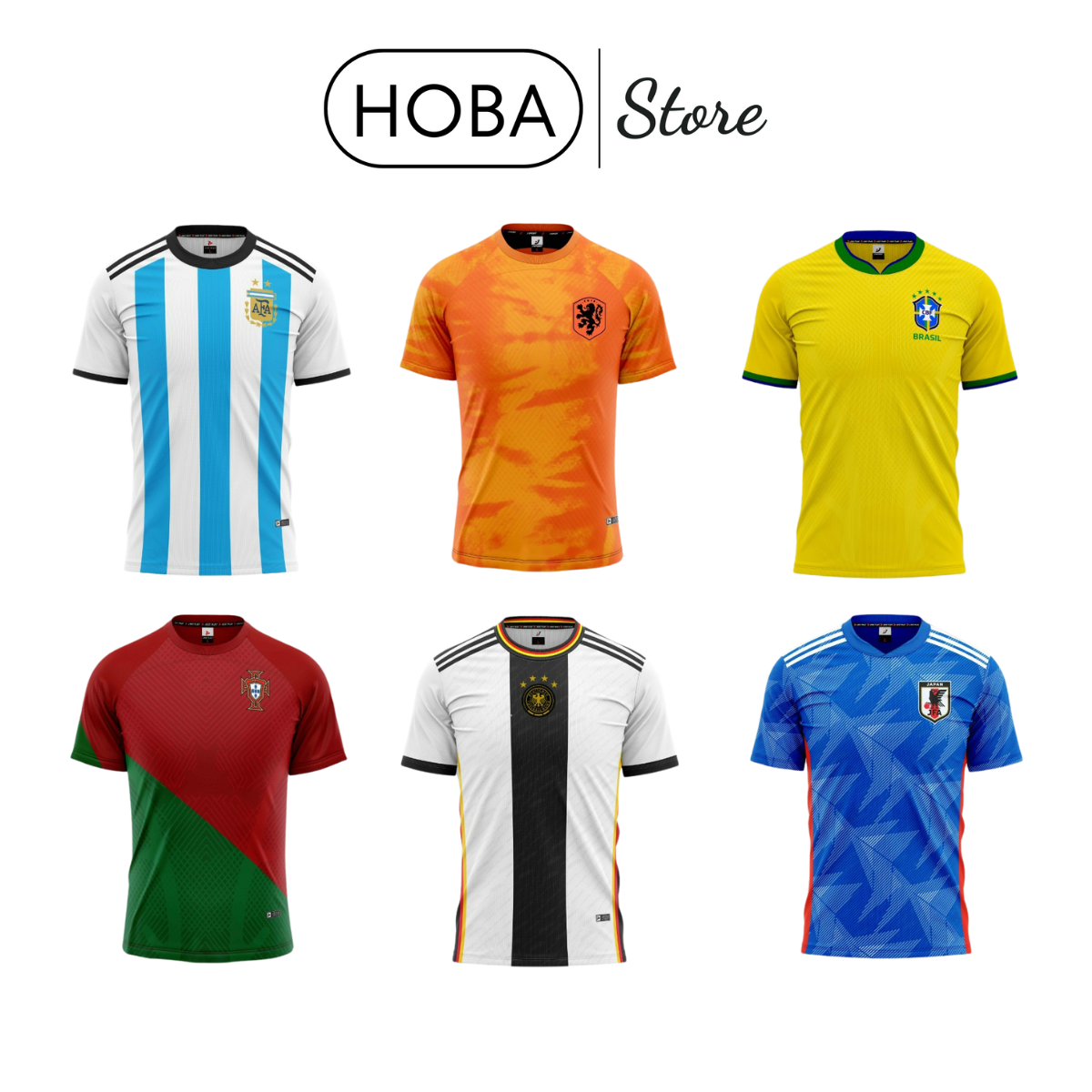 Bộ quần áo bóng đá đồ đá banh các đội tuyển Argentina, Ý, Bồ Đào Nha, Brazil, Đức
