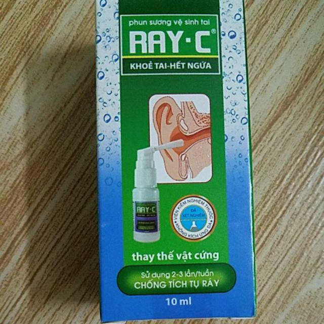 Chai Xịt ráy tai/ vệ sinh tai trẻ em và người lớn Ray C 10ml . .