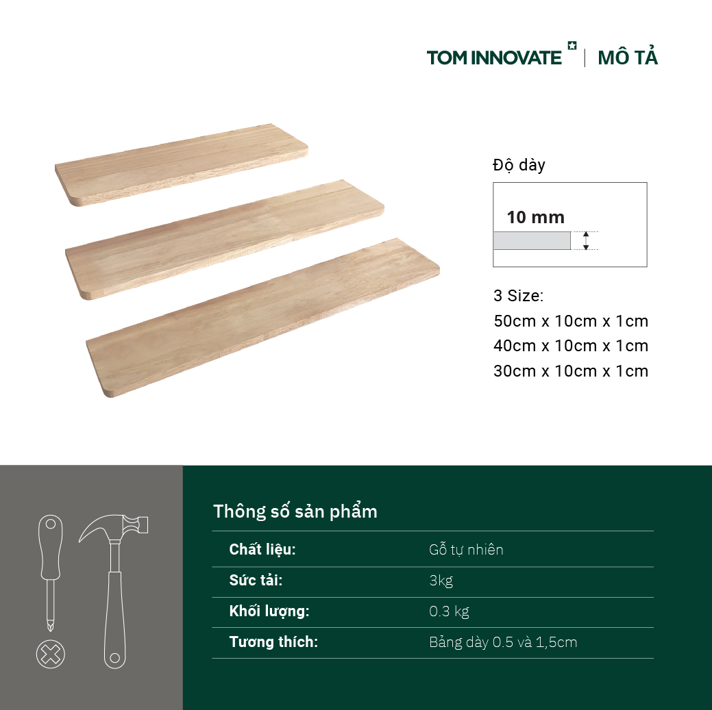Phụ kiện bằng gỗ dành cho bảng cài Pegboard