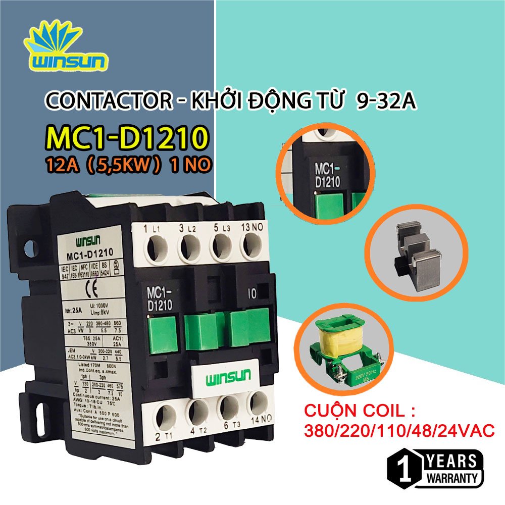 Contactor - Khởi Động Từ 9/12/18/25/32A (winsun)