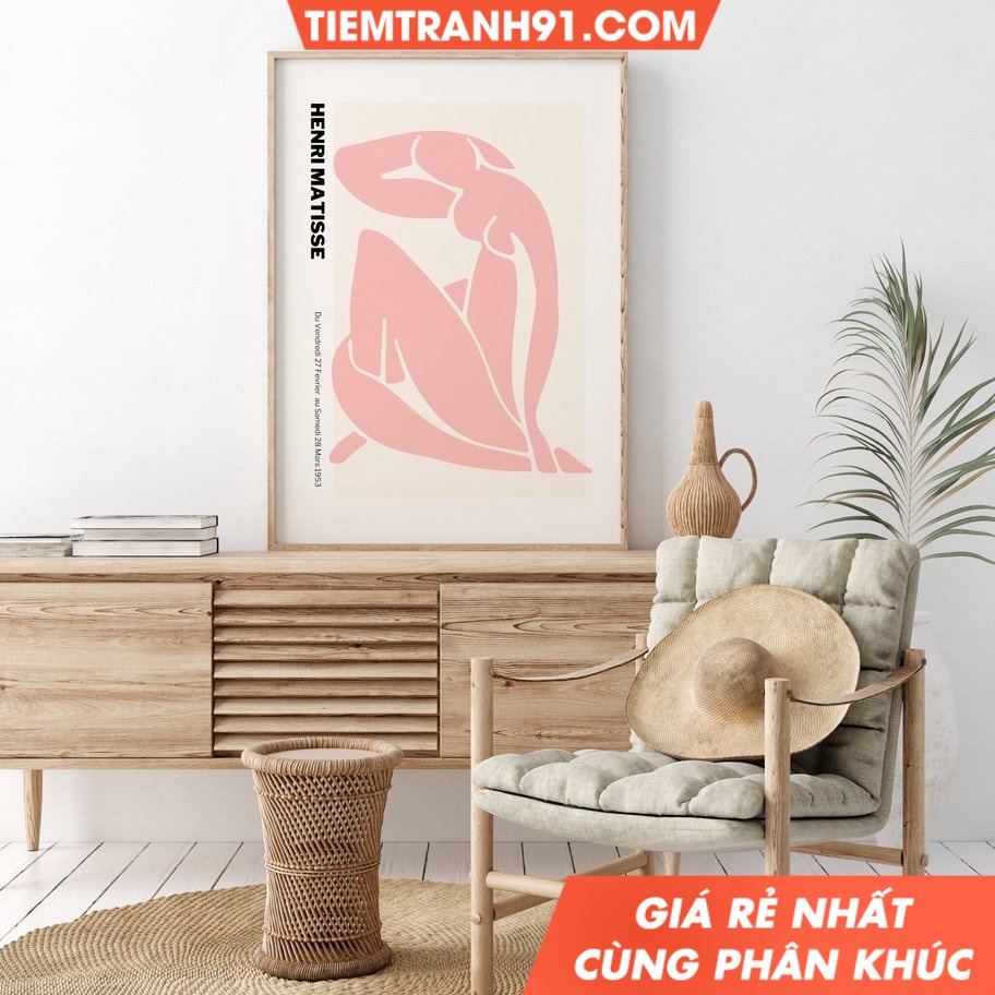Tranh treo tường Matisse, pastel pink wall decor, exhibition posters, above bed, Henri Matisse Wall Decor,Pink Poster .
