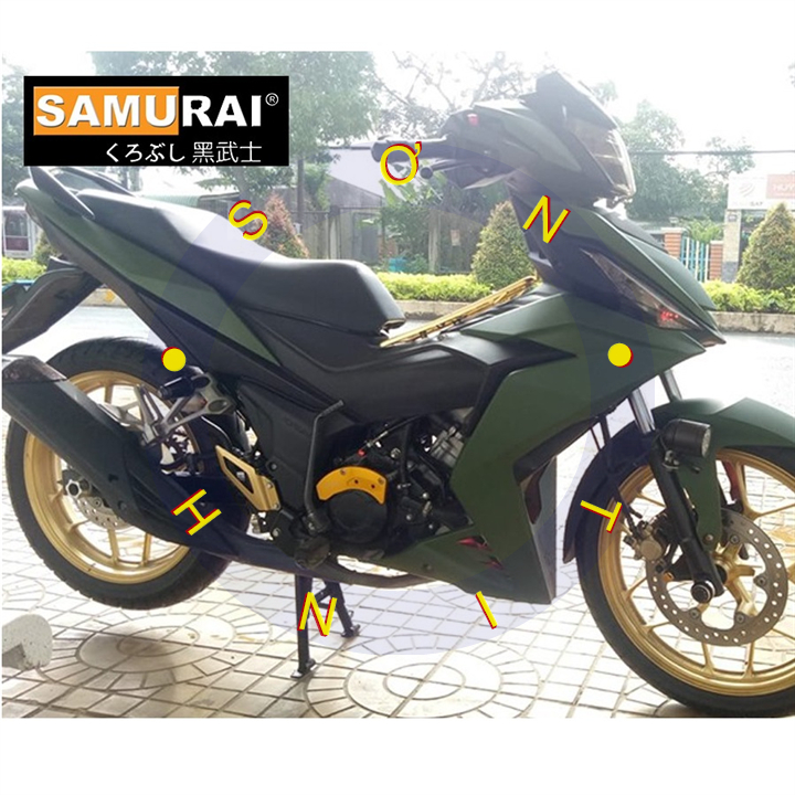 Sơn samurai sơn xịt màu xanh quân đội army 142