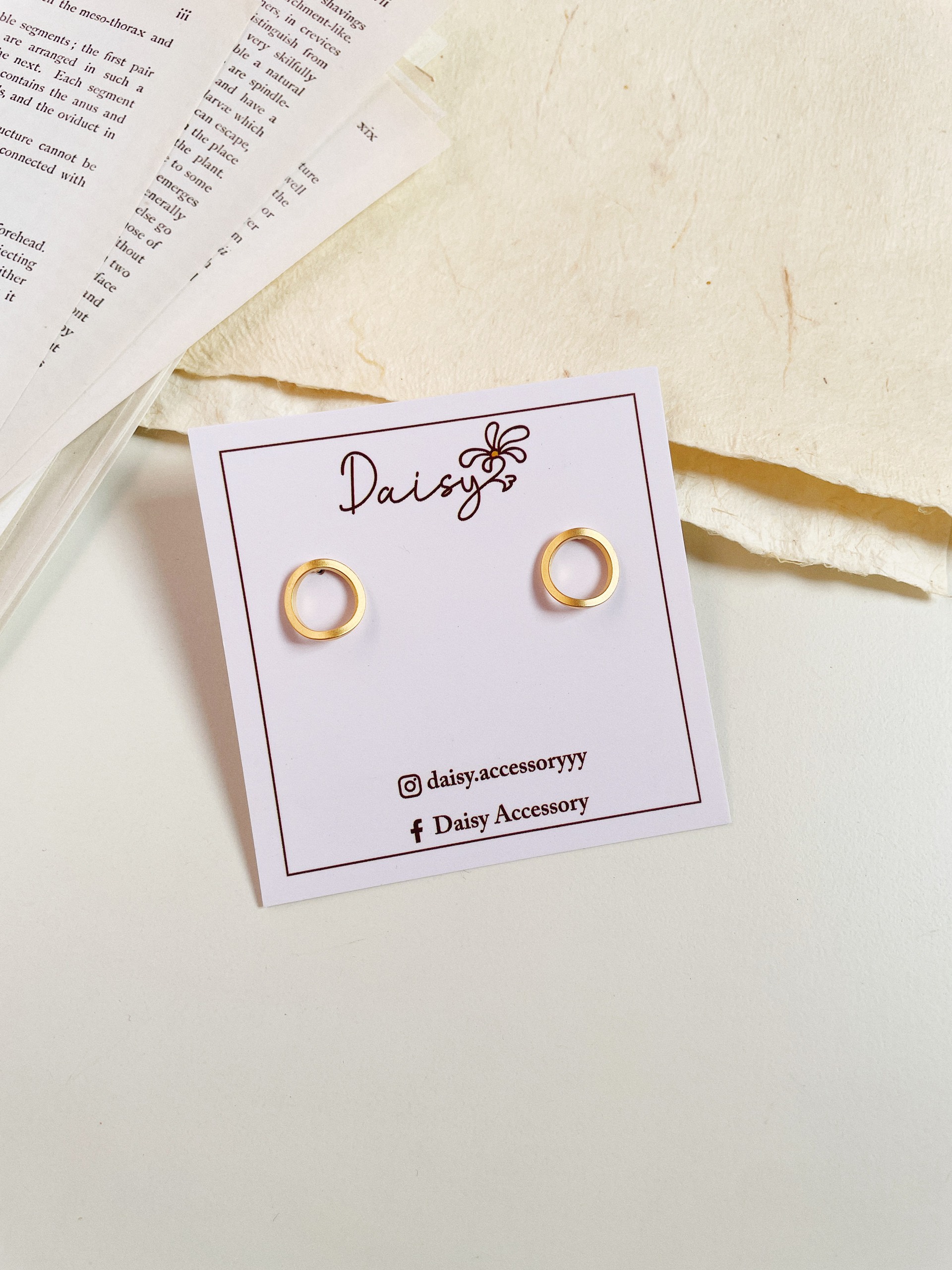 Khuyên tai basic dáng chữ O |daisy.accessory.hn|