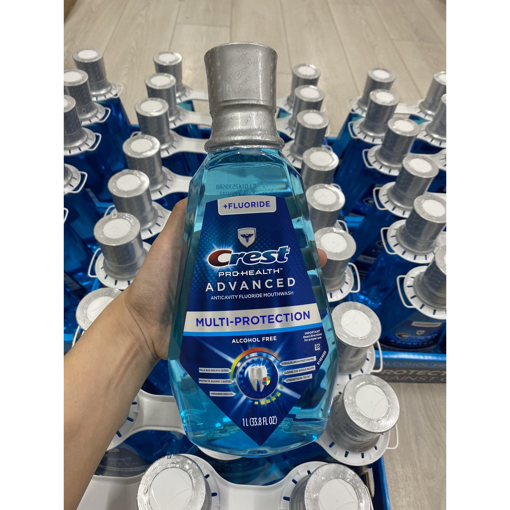 Nước xúc miệng crest 946ml/ 1 lít mỹ chai súc miệng crest 3d nước súc miệng nước súc họng -valadin