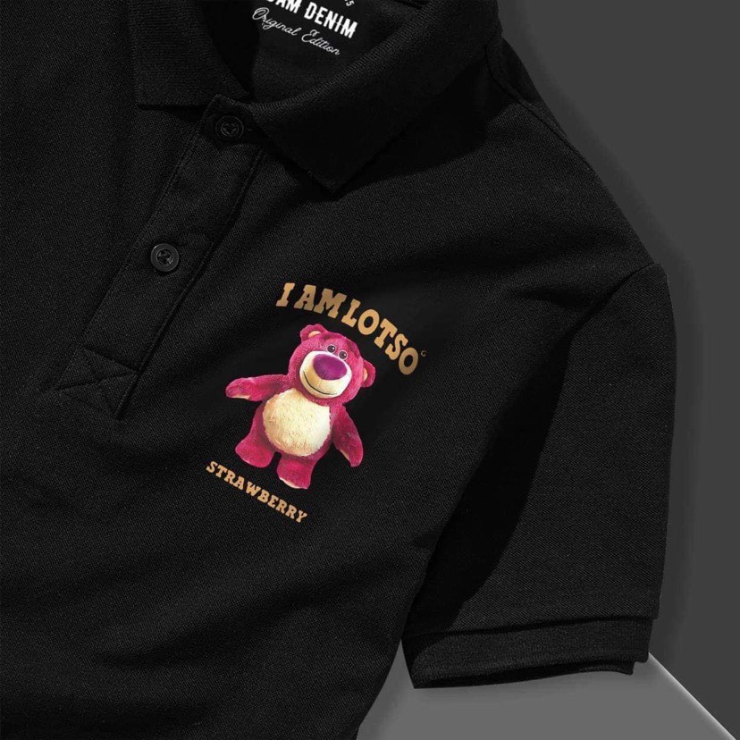 Áo Thun Polo có cổ Nam,Nữ Bear Lotso