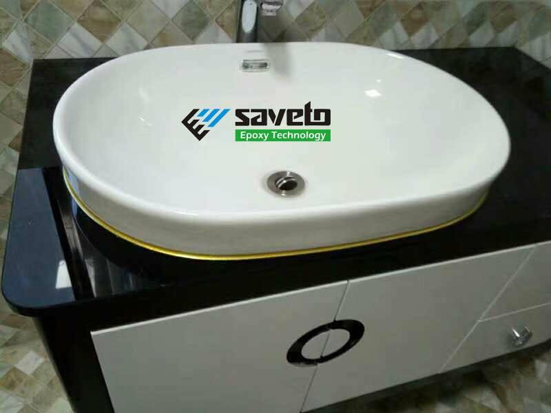 Keo chà ron Saveto màu vàng S07 (kèm 2 vòi trộn)
