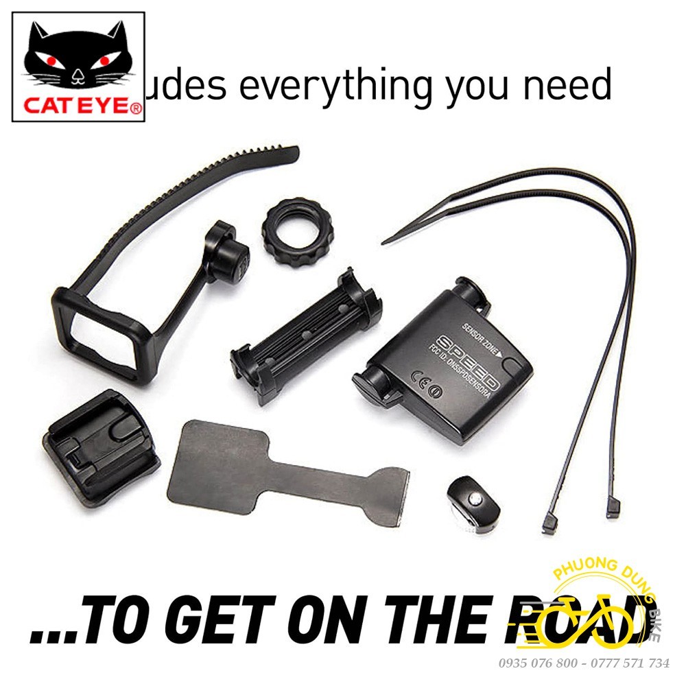 Đồng Hồ Tốc Độ Xe Đạp CATEYE Padrone CC-PA100W – Không Dây, Màn Hình To, Dễ Nhìn, Chính Hãng (Japan)