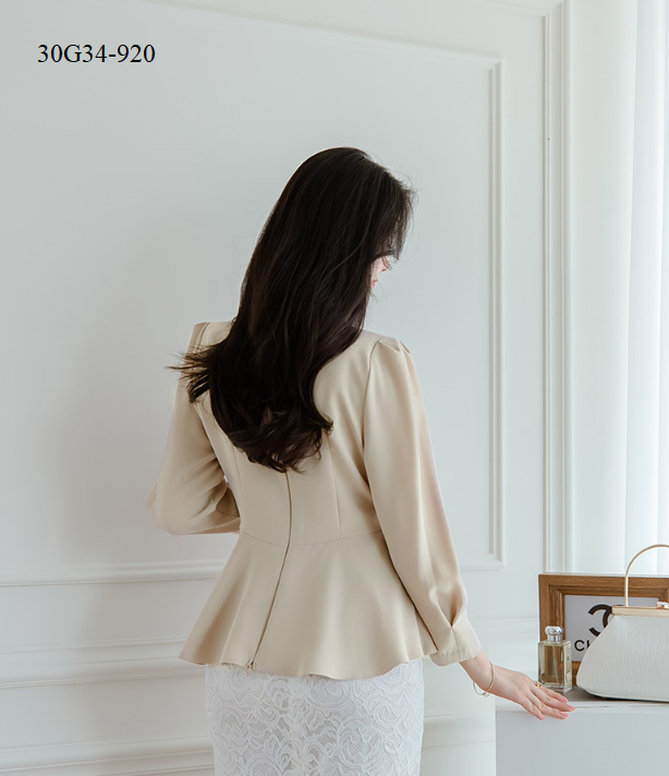 ÁO PEPLUM TAY DÀI SANG TRỌNG