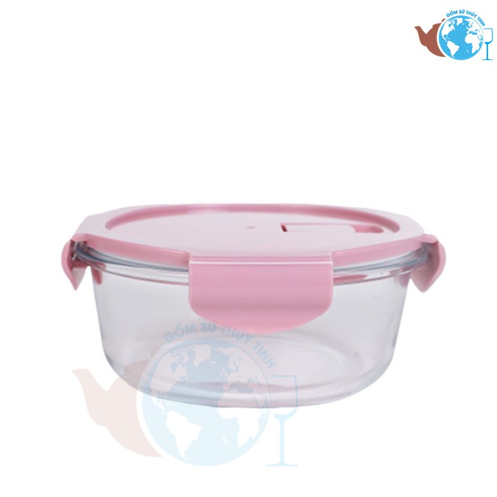[HCM]Hộp cơm tròn thủy tinh 400ml đựng thực phẩm BX3003