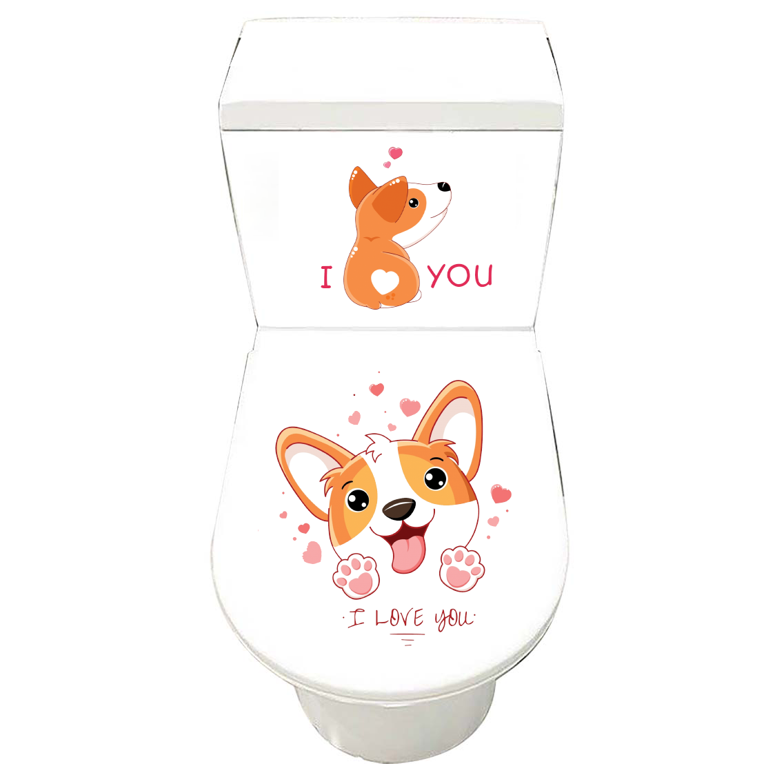 Decal dán Toilet CHÓ ĐIỆU - Trang trí nhà cửa - THUTHAODECOR