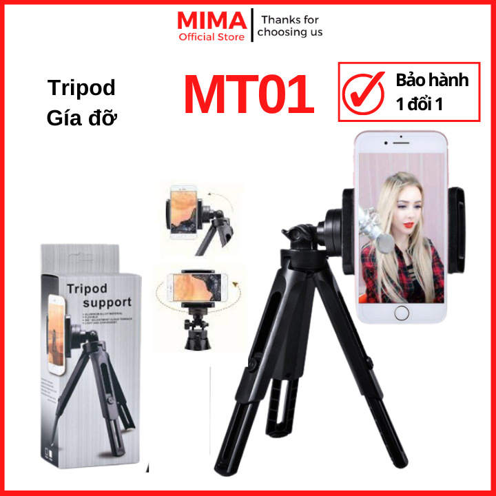 [Sale] Tripod mini cho điện thoại dùng chụp hình, livestream-Mini tripod 3 chân cho điện thoại-Tripod chụp hình livestream tặng kèm kẹp điện thoại