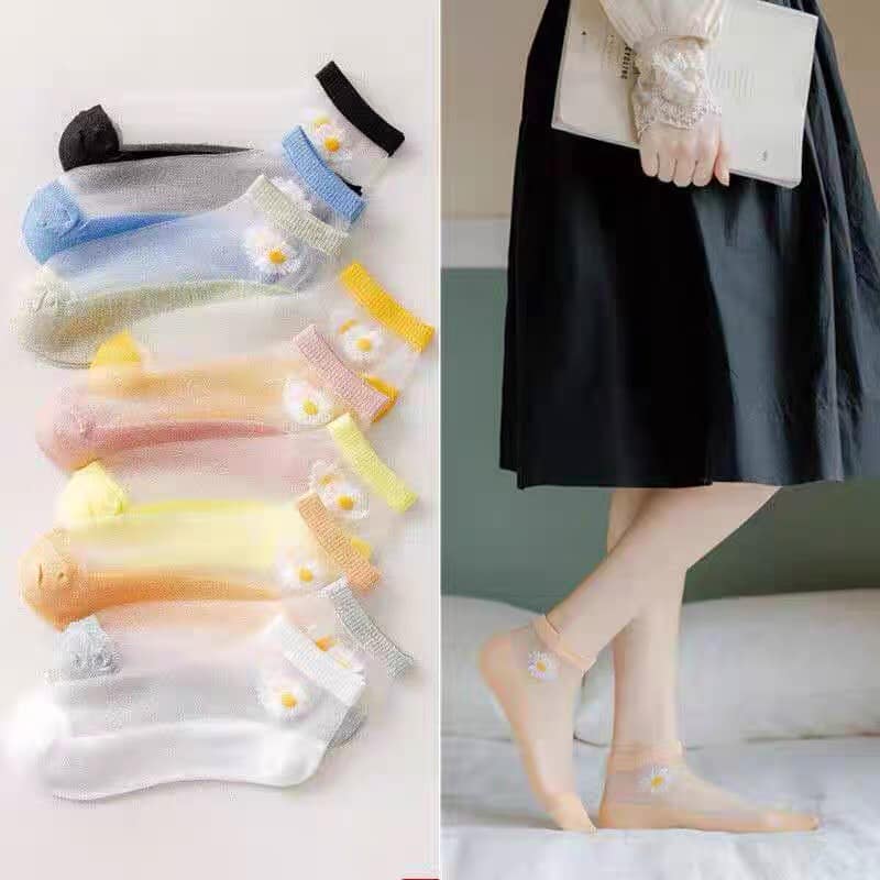 Combo 10 đôi tất ren hoa cúc