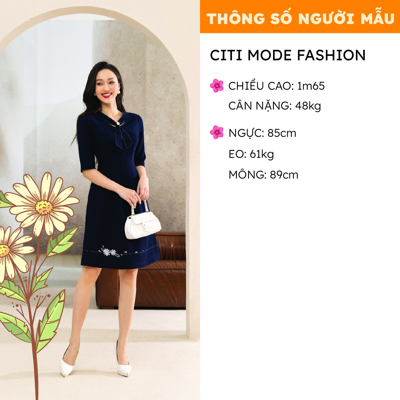 Chân váy công sở nữ CITI MODE dáng ôm nơ eo J320