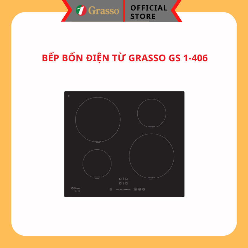 Bếp từ 4 vùng nấu Grasso GS 1 - 406