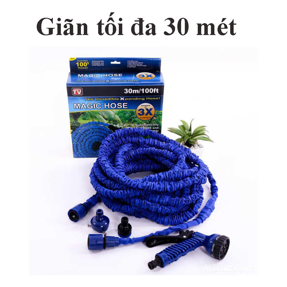 Bộ vòi xịt nước thông minh 30m Magic Hose (Màu xanh đậm)