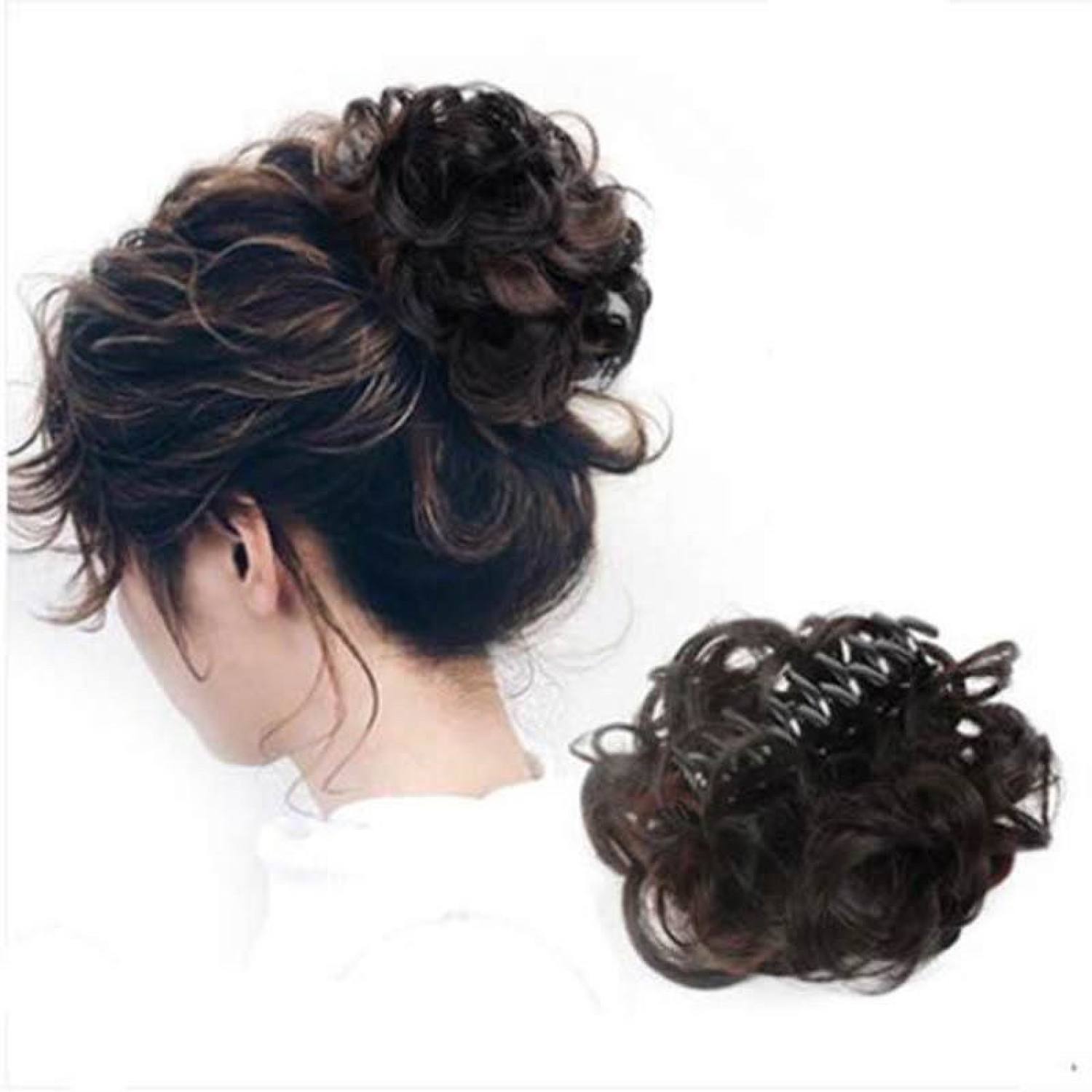 Tóc Giả Búi kẹp Xoăn ( Dạng to), búi mini xoăn