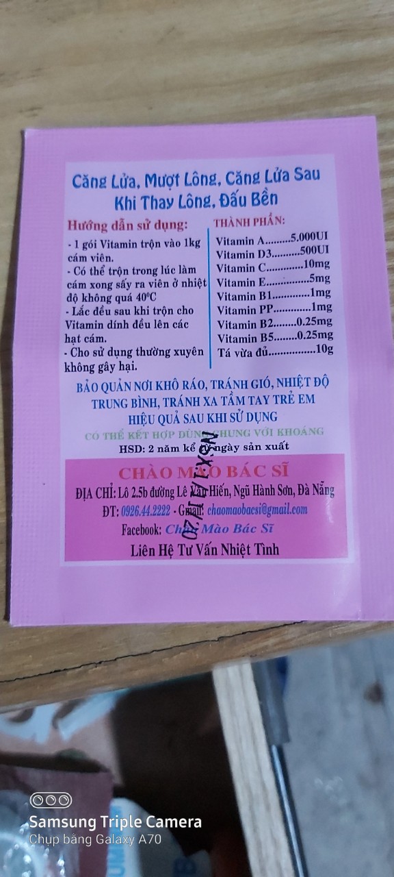 3 gói vitamin cho chim