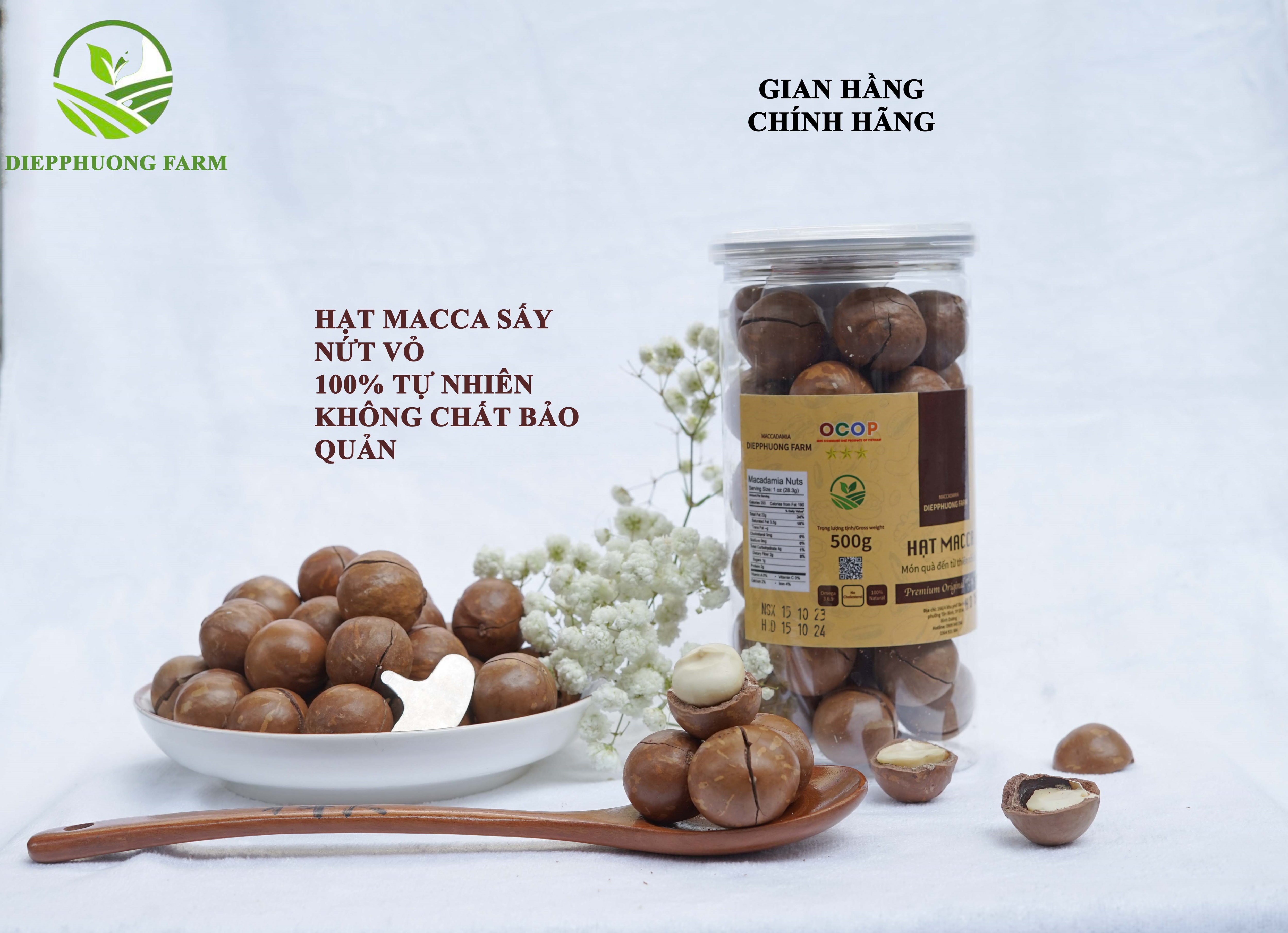 1kg Macca nứt vỏ ( Sản phẩm Ocop 3 sao) Diepphuong Farm