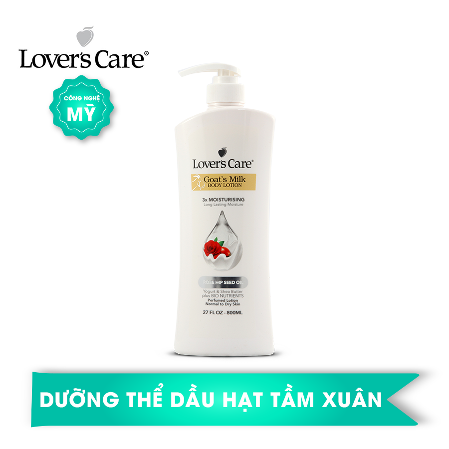 Dưỡng Thể Lover's Care Sữa Dê Với tinh chất hoa hồng 800ml