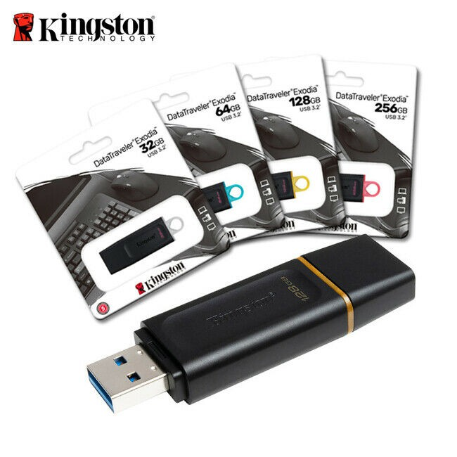 USB 3.2 Gen 1 Kingston DataTraveler Exodia 32GB / 64GB / 128GB / 256GB (Đen) - Nhất Tín Computer