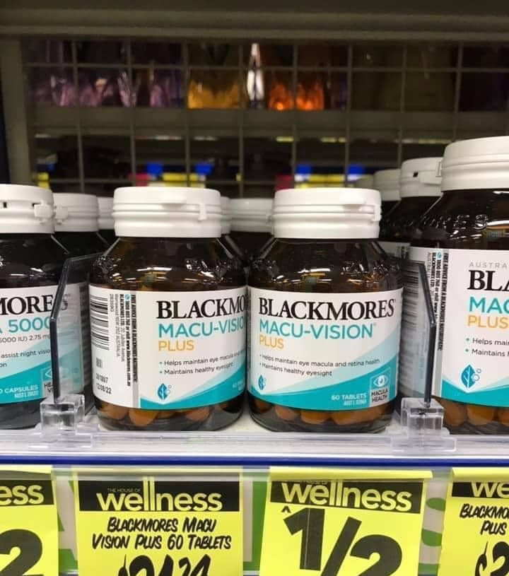 Eye Supplement Blackmores Macu Vision Plus 60 Tablets