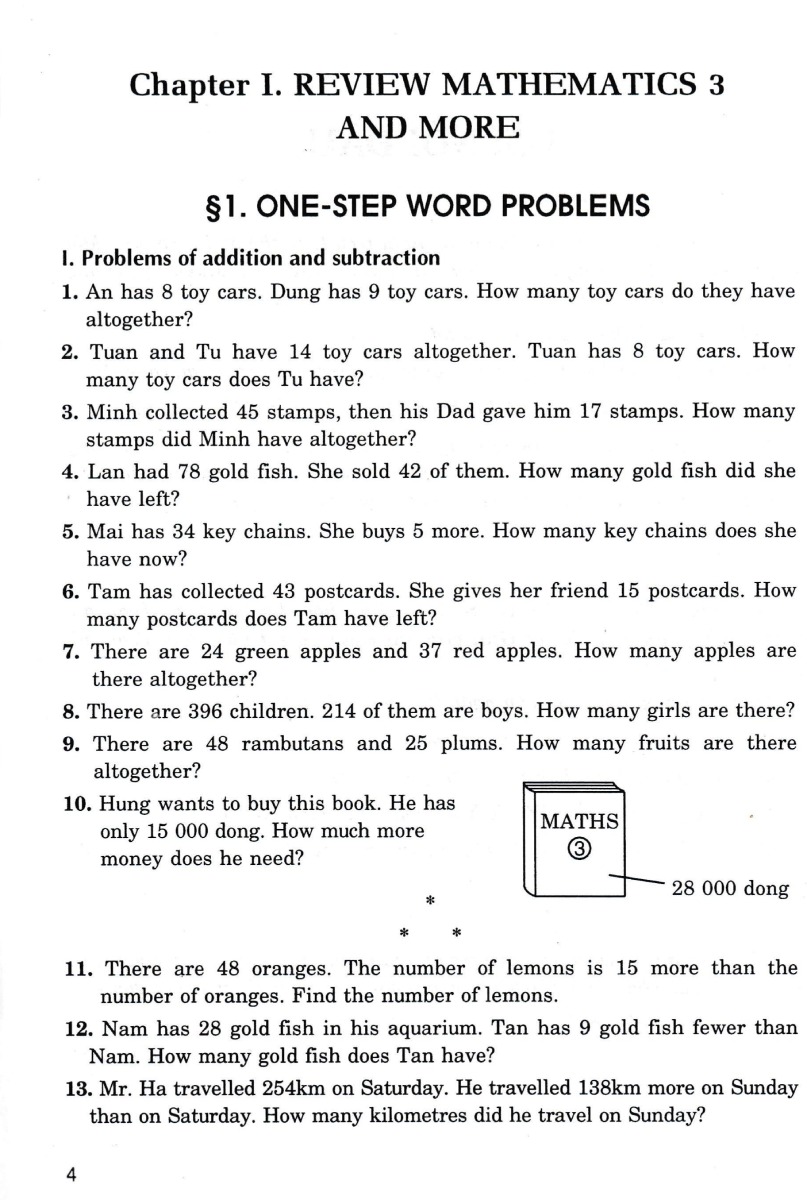 Sách - Toán Đố Lớp 4 - Word Problems Primary Maths 4 (Dùng Chung Cho Các Bộ SGK Hiện Hành) - HA - Newshop