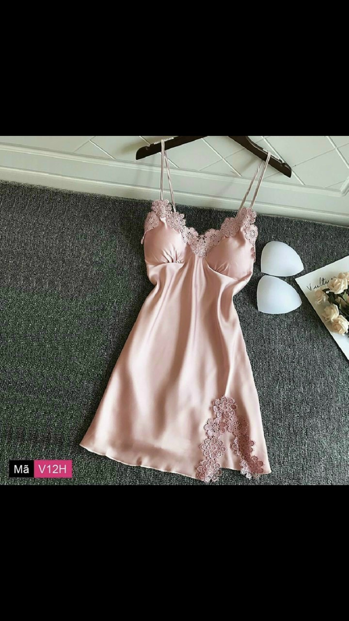 Đầm ngủ phi lụa 2 dây #damnguphilua