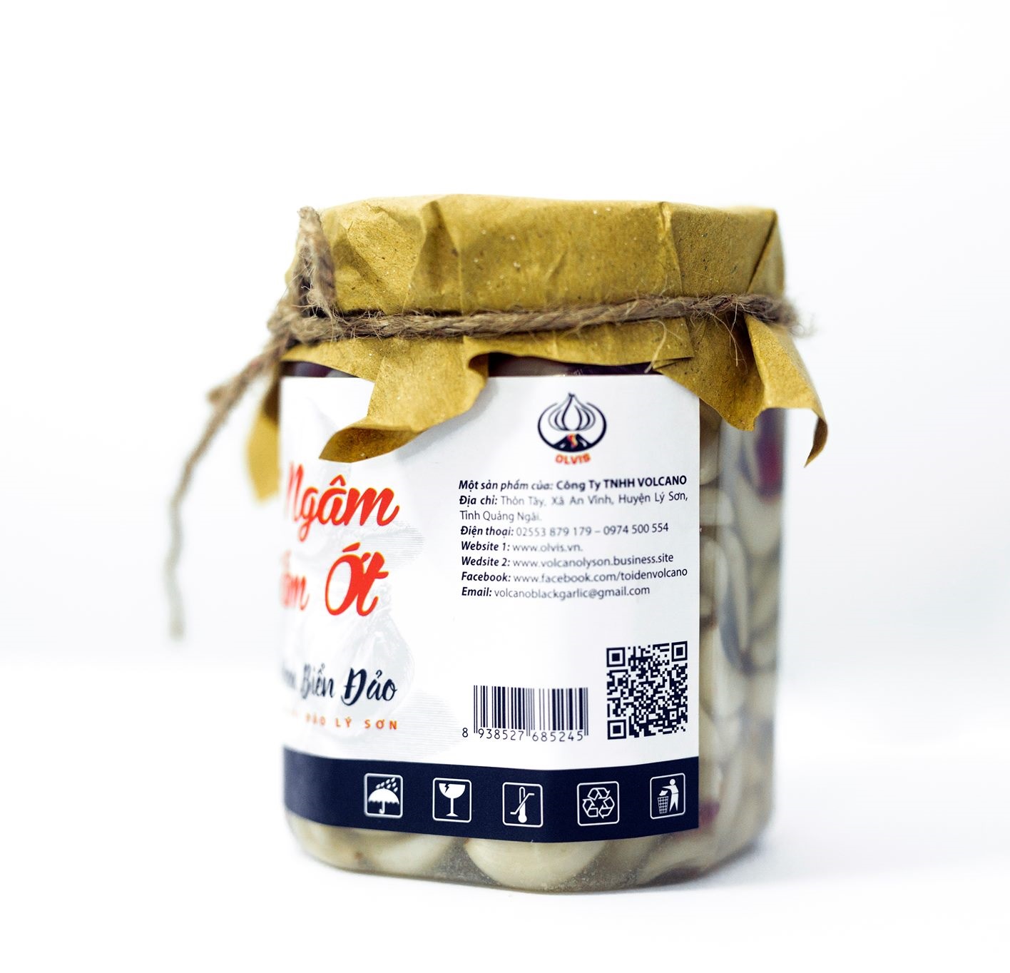 Tỏi Ngâm Giấm Ớt lọ 500g