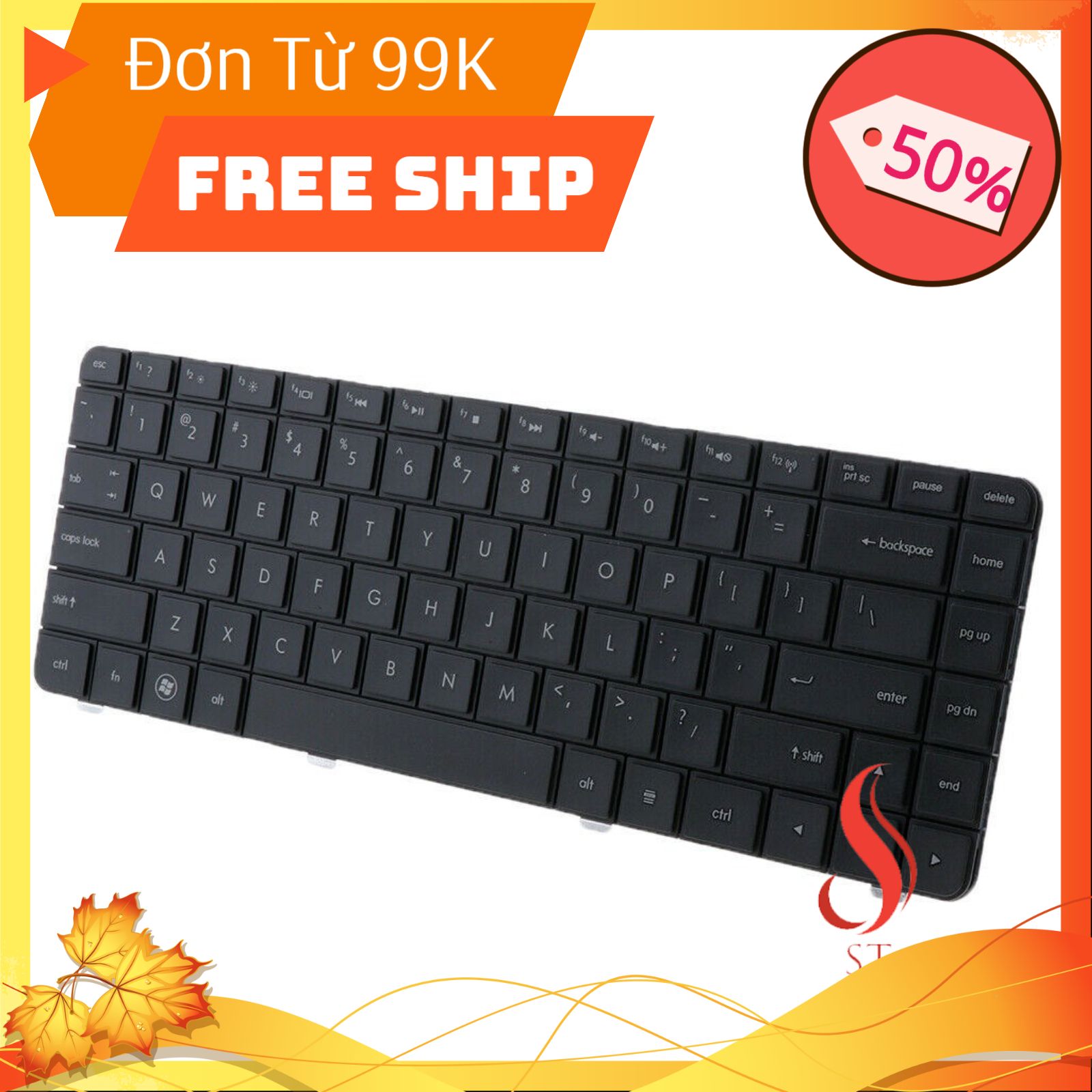 Bàn phím Laptop HP Compaq CQ42 G42 (Màu Đen)