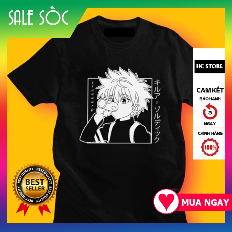 Áo thun killua zoldyck - hunter x hunter anime unisex đẹp cực chất giá rẻ mẫu hot