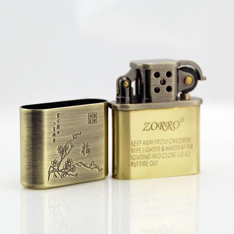 Bật lửa xăng đá hình hoa mai hoa đào Zorro Z506 ( Không Xăng )