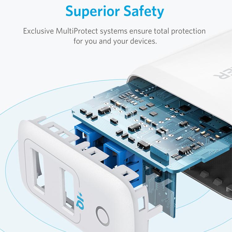 [HCM]Adapter Sạc 2 Cổng Anker PowerPort II 24W