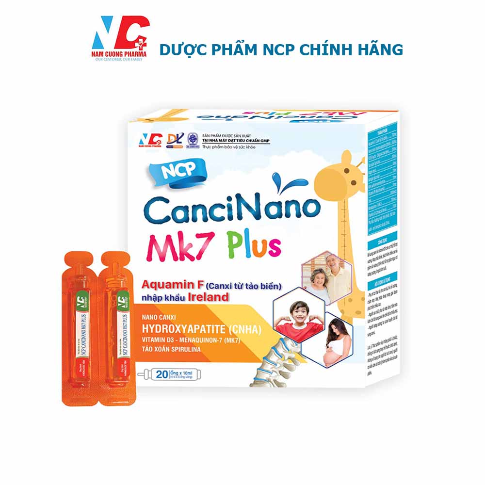 NCP Canxi nano MK7 PLUS Bổ sung canxi hữu cơ cho bé còi xưng